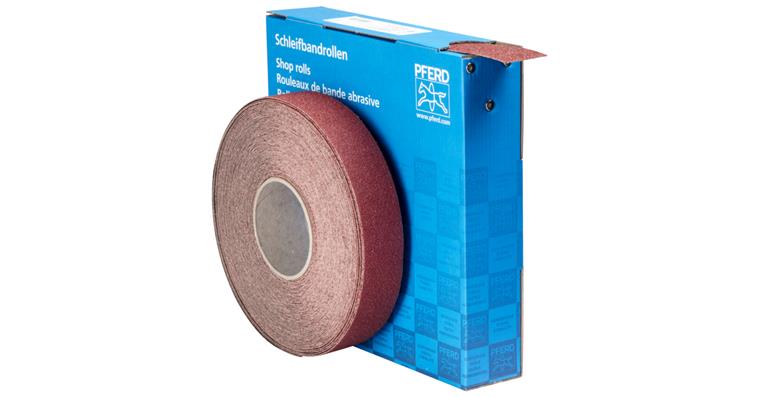 1001435180 corundum abrasive belt roll fabric SBR width 38mm x length 25m A40 universal
