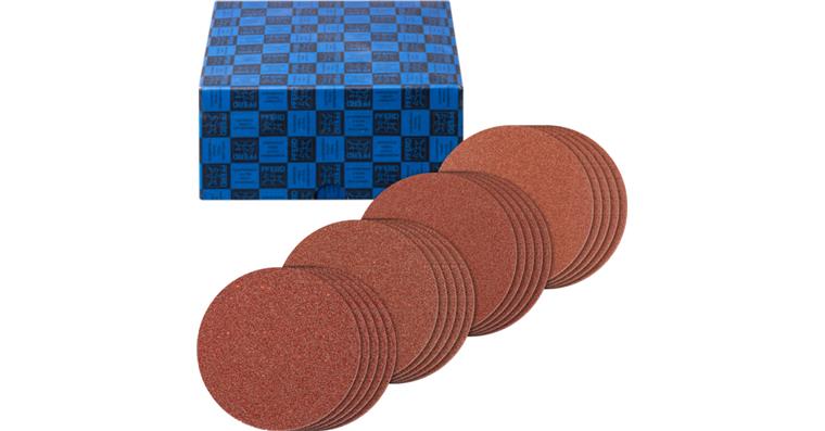 1001441772 hook-and-loop set coarse corundum 20-piece diameter 125 mm A40, 60, 80, 120