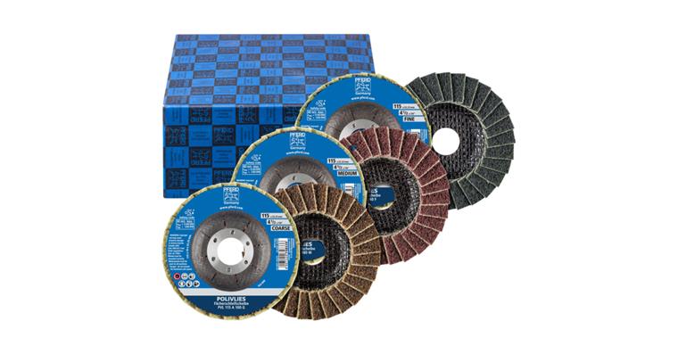 1001441857 POLIVLIES flap disc set PVL corundum 115mm bore 22,23 A100,180,280 15