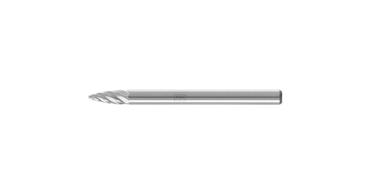 1001438043 carbide burr INOX pointed bend SPG diameter 03x07 mm shank 3 mm