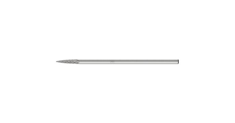 1001436022 carbide burr pointed bend SPG diameter 03x13mm shank 3x75mm Z3P