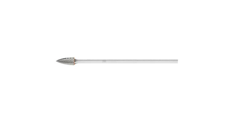 1001436023 carbide burr pointed bend SPG diameter 06x13 mm shank 3x75 mm Z5