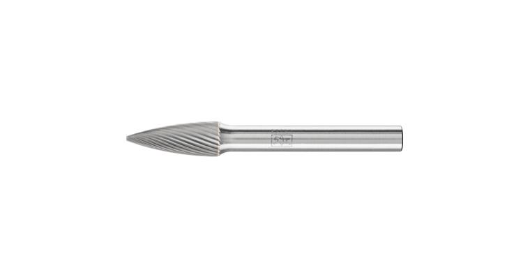 1001437506 carbide burr pointed bend SPG diameter 08x20mm shank 6 mm Z5