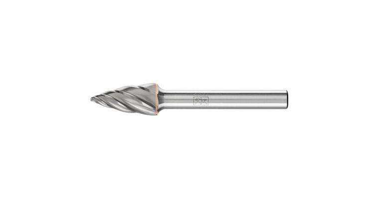 1044272405 carbide burr ALU pointed bend SPG diameter 10x20mm shank 6mm