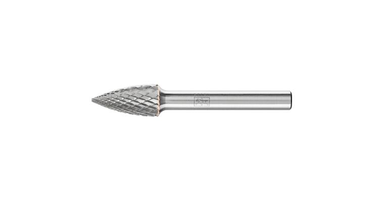 1001447706 carbide burr pointed bend SPG diameter 10x20mm shank 6 mm Z4