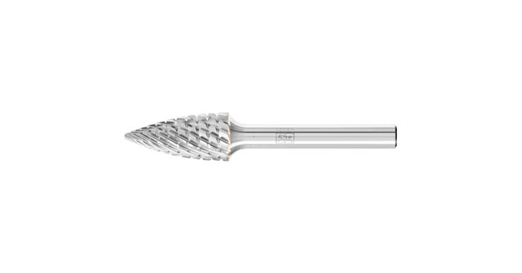 1001438004 carbide burr pointed bend SPG diameter 12x25 mm shank 6 mm