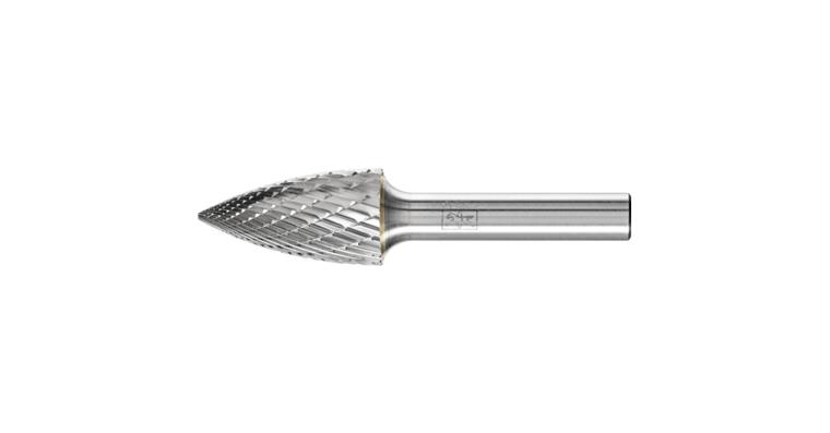1001426244 carbide burr pointed bend SPG diameter 16x30mm shank 8 mm Z3P