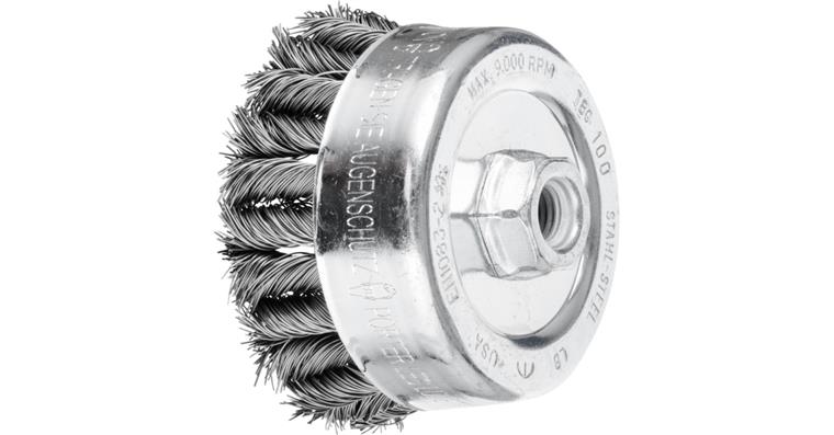 1001437684 COMBITWIST knotted cup brush TBG diameter 100mm M14 steel wire 0.50mm