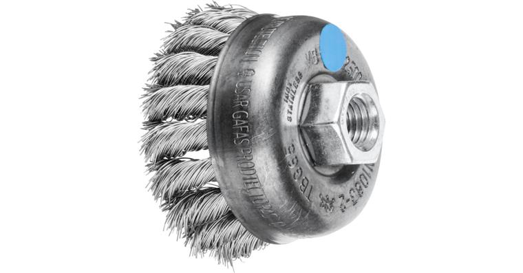 1047607101 cup brush knotted TBG diameter 65 mm M14 stainless steel wire 0.35 mm
