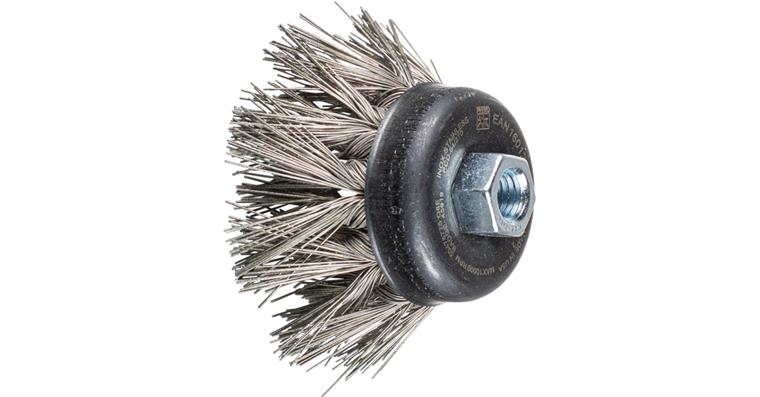 1001438753 cup brush knotted TBG 65 mm M14 stainless steel diamond wire 0.50 mm grain 270