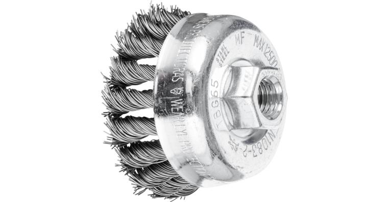1001437674 cup brush knotted TBG diameter 65 mm M14 steel wire 0.50 mm 5