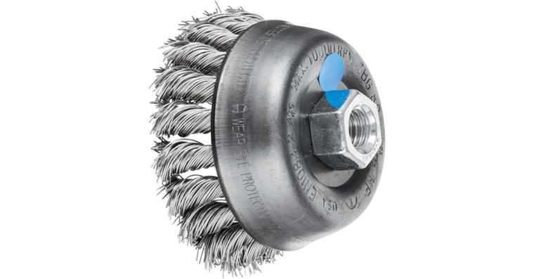 1001438583 cup brush knotted TBG diameter 80 mm M14 stainless steel wire 0.50 mm 5