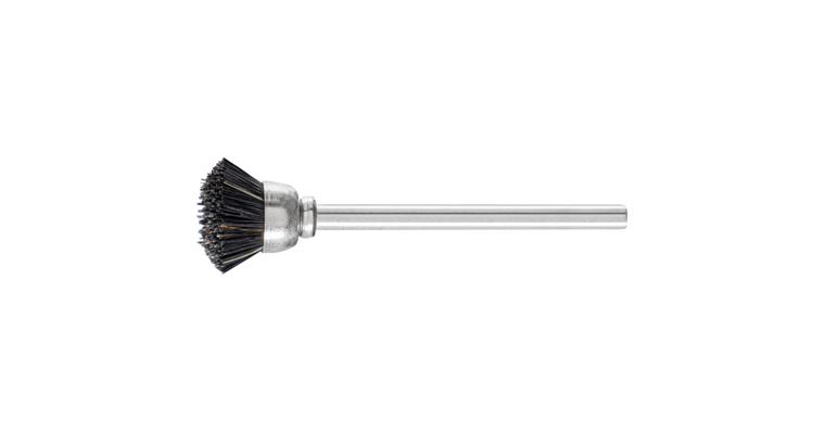 1001440107 miniature cup brush TBU 15 mm shaft 3 mm black pig bristle