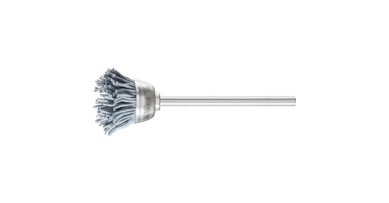 1001440112 miniature cup brush TBU diameter 18mm shaft 2.34mm SiC filament 0.55