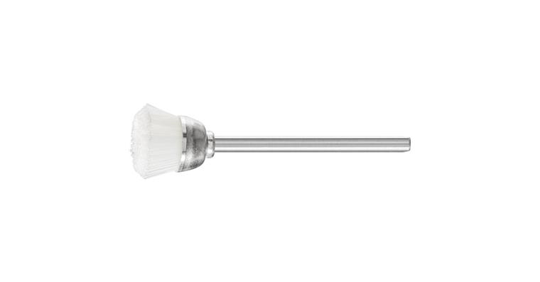 1001440125 miniature cup brush TBU diameter 18mm shaft 3mm plastic bristles 0.15
