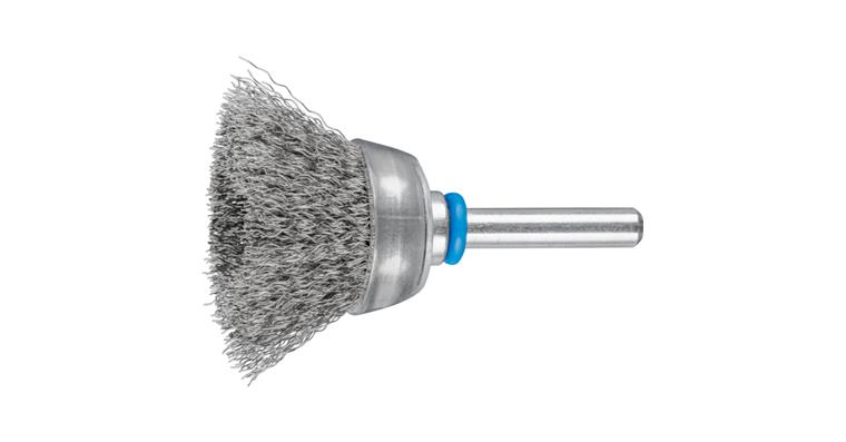 1001440132 cup brush unknotted TBU diameter 30 mm shaft 6 mm stainless steel wire 0.20