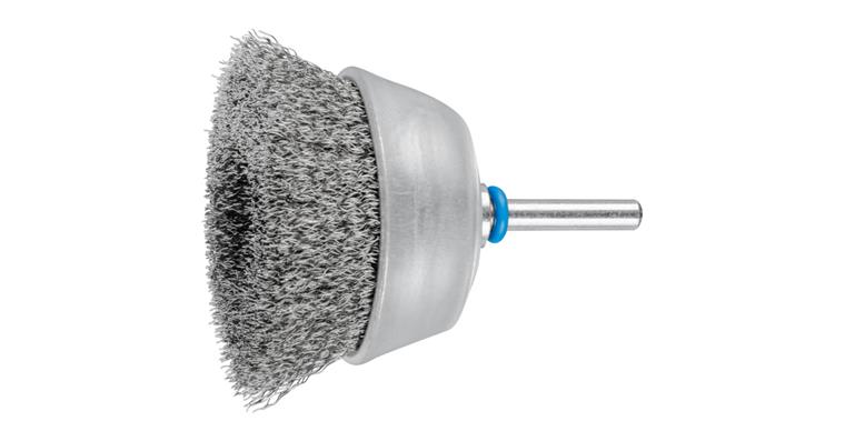 1001440138 cup brush unknotted TBU diameter 70mm shaft 6 mm stainless steel wire 0.20