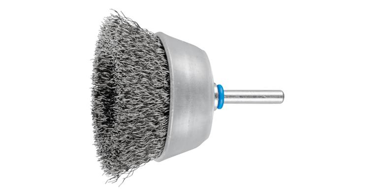 1001440139 cup brush unknotted TBU diameter 70mm shaft 6 mm stainless steel wire 0.30