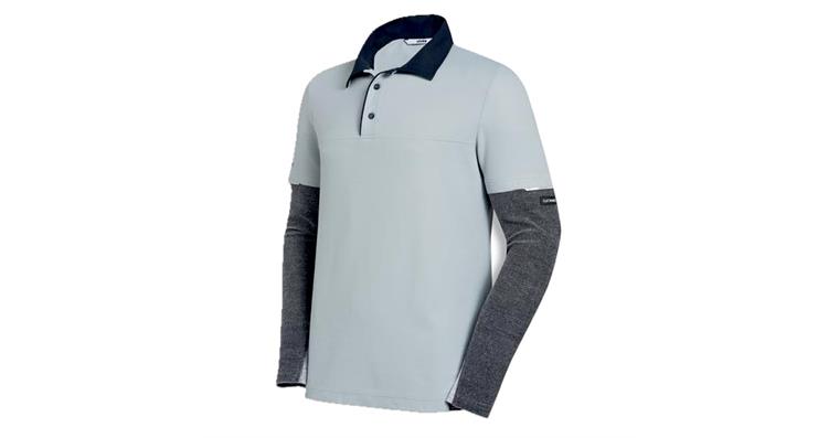1005081074 Men's polo shirt cut gray light gray L 8988111