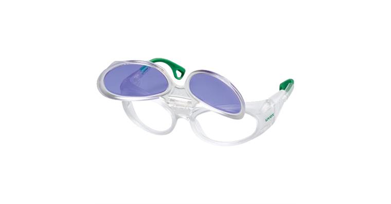 1005067932 full-rim safety spectacles RX cd 5505 flip-up Didymium plan PC SET 6109247