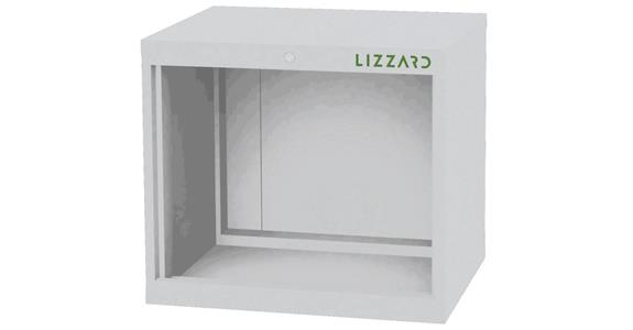 Lizzard Schrankgehäuse leer, B700xT575xH620mm RAL 7035