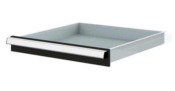 Lizzard Schublade Vollauszug 80kg Tragkraft, B500x450mm, Front 75mm, RAL 7016