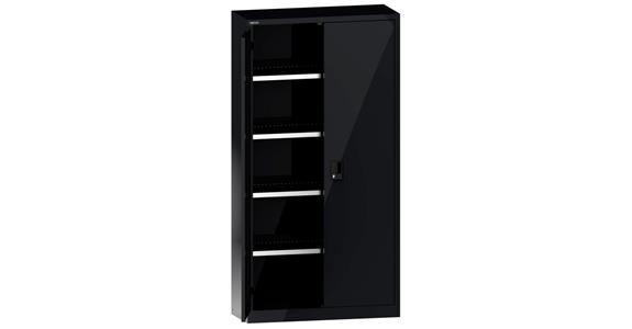 Flügeltürschrank BxTxH 1000x400x1950mm 4 Fachböden RAL 7016