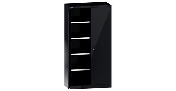 Flügeltürschrank BxTxH 1000x500x1950mm 4 Fachböden RAL 7016
