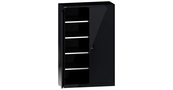 Flügeltürschrank BxTxH 1250x500x1950mm 4 Fachböden RAL 7016