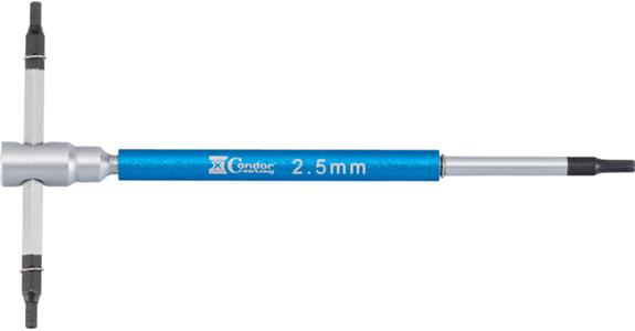 6kant-Stiftschlüssel mit T-Griff 125x65 mm SW 2,5