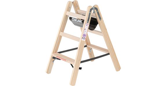 Step ladder made of wood 2X3 steps working height 2.35 m