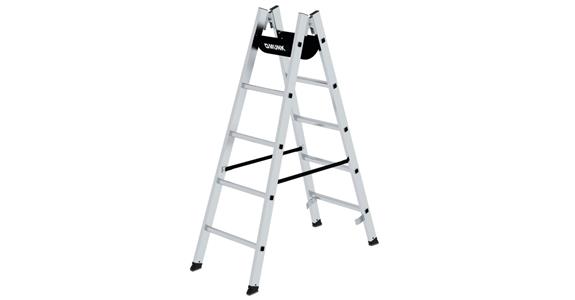 Aluminium step ladder 2x5 rungs working height 2.60 m ladder length 1.50 m