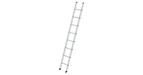Aluminium single ladder 8 rungs working height 3.50 m ladder length 2.50 m