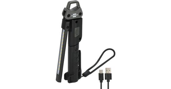 Akku LED Handlampe HL 400 AC, 400lm + Spot 120lm + Rückseite 200lm