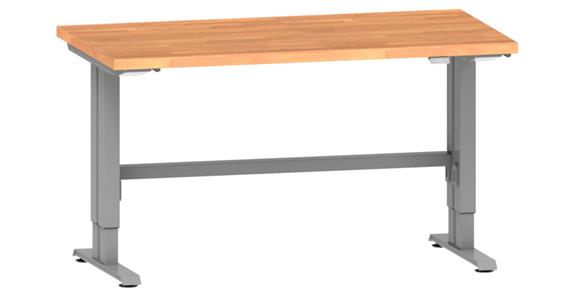 Arbeitstisch Duo Pro 2030x800x760-1260mm für Modultiefe 725mm RAL 9006-M