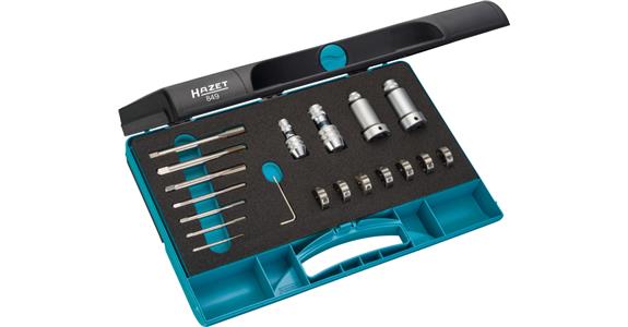 Thread cutting set M3–12 with screw taps and dies etc. HSS in box