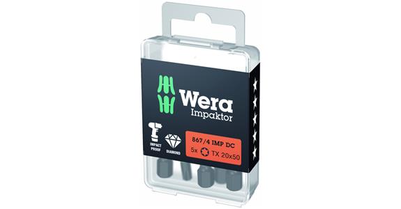 Torx-Bits, Impact 867/4 IMP DC TX 20 x 50mm Pack = 5 Stück