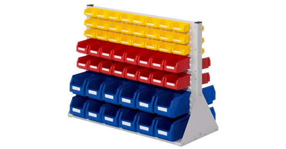 Partition 760x1000x430mm dbl-sided w/ easy-view storage bins 24xS6 32xS7 48xS8