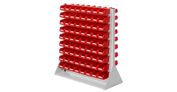 Partition 1100x1000x430mm double-sided w/ easy-view storage bins 144xsz7