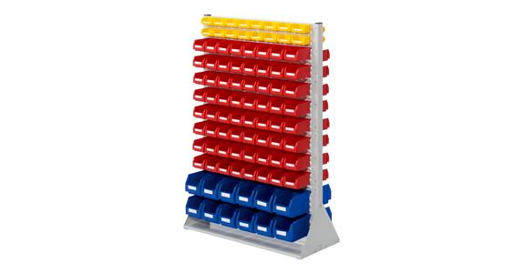 Partition 1450x1000x430mm dbl-sided w/ easy-view storage bins 24xS6 128xS7 32xS8