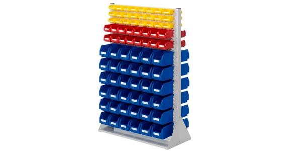 Partition 1450x1000x430mm dbl-sided w/ easy-view storage bins 72xS6 32xS7 48xS8
