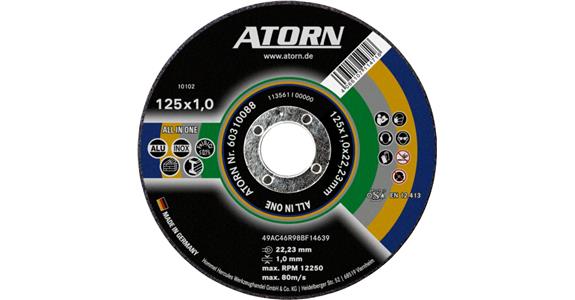 ATORN ALL IN ONE řezný kotouč 125×1,0