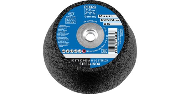 Schleiftopf SG STEELOX ETT 125x25 mm M14
