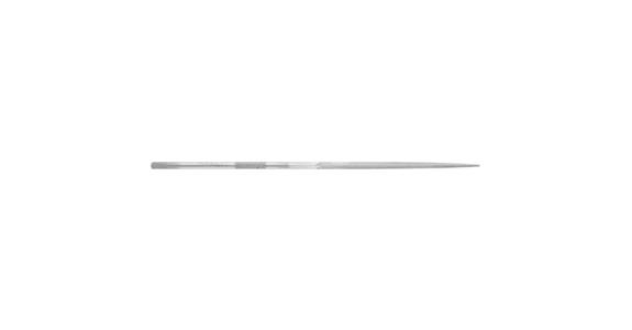 Precision needle file, triangular, shaft dia. 3 mm L=140 mm S-cut 1