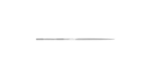 Precision needle file, triangular, shaft dia. 3 mm L=140 mm S-cut 2