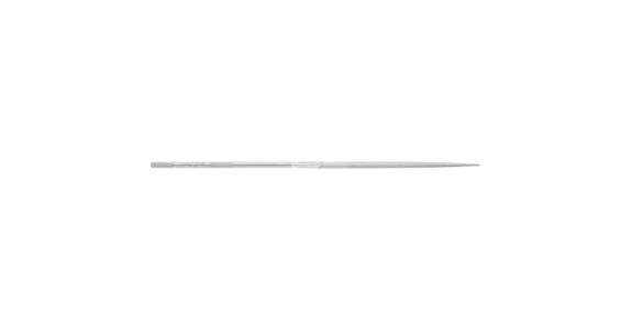 Precision needle file, triangular, shaft dia. 3.75 mm L=200 mm S-cut 2