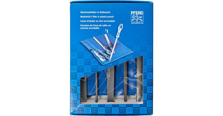 1001436307 Werkstattfeilen/-raspel-Set 5-tlg. Rolltasche 200mm für die grobe Zerspanung