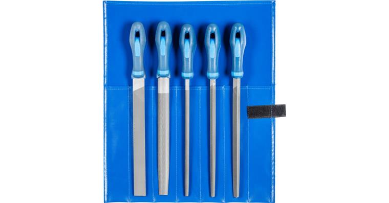1041100105 Set of flat hand engineer's files with handle, 5 pieces, L=250mm, German cut 2
