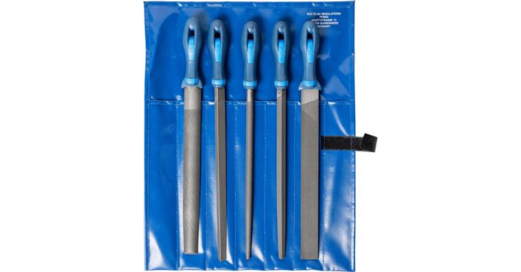 1041100106 Set of flat hand engineer's files with handle, 5 pieces, L=300mm, German cut 2