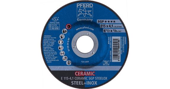 Schruppscheibe SG STEELOX CERAMIC E 115x4,1x22,23 mm